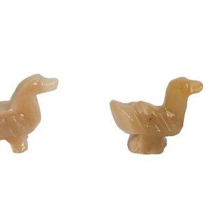 Carved Stone Animal Figurines Vintage Decorative Collectable Good Condition